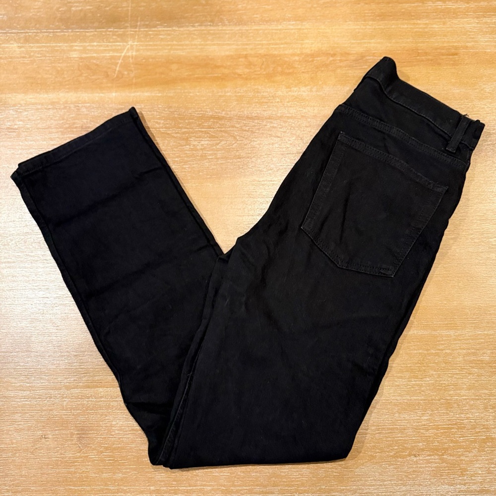 Reformation Women’s Liza Ultra High Rise Straight Jeans Black‎ Size 30